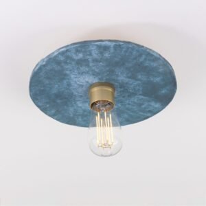Ceramic Disc Ceiling Light in Blue Earth Ceramic Ceiling Lights Great Lighting UK Ltd