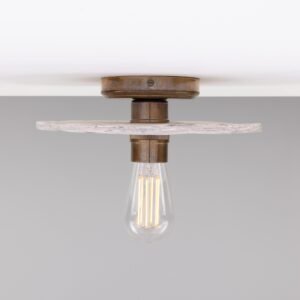 Bog Oak Ceramic Disk Ceiling Light Marbled Finish Bedroom Ceiling Lights Great Lighting UK Ltd