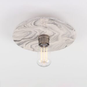 Bog Oak Ceramic Disk Ceiling Light Marbled Finish Bedroom Ceiling Lights Great Lighting UK Ltd