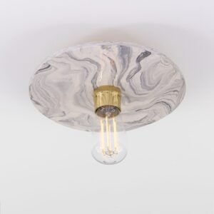 Bog Oak Ceramic Disk Ceiling Light Marbled Finish Bedroom Ceiling Lights Great Lighting UK Ltd