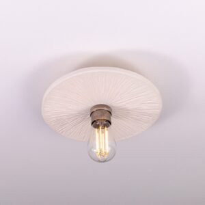 Matt White Bog Oak Disc Ceiling Light Ceramic Ceiling Lights Great Lighting UK Ltd