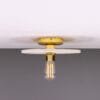 Matt White Bog Oak Disc Ceiling Light Ceramic Ceiling Lights Great Lighting UK Ltd