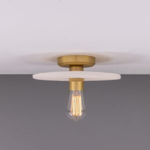 Matt White Bog Oak Disc Ceiling Light Ceramic Ceiling Lights Great Lighting UK Ltd