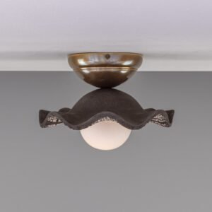 Rivale Wavy Shade Black Ceramic Ceiling Light Ceramic Ceiling Lights Great Lighting UK Ltd