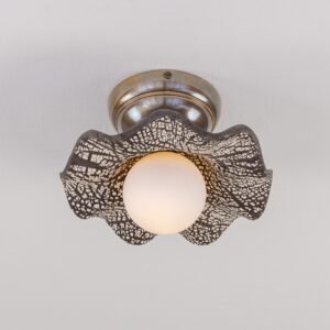 Rivale Wavy Shade Black Ceramic Ceiling Light Ceramic Ceiling Lights Great Lighting UK Ltd