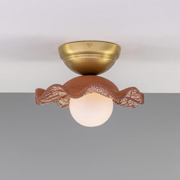 Red Iron Rivale Ceramic Ceiling Light Ceramic Ceiling Lights Great Lighting UK Ltd