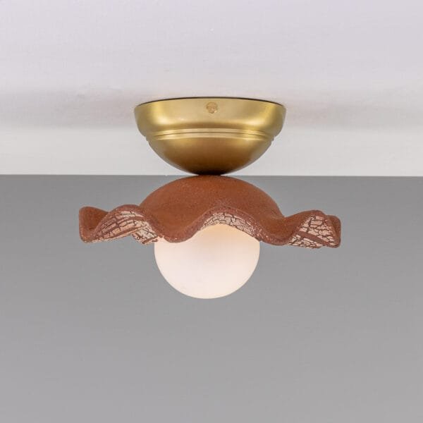 Red Iron Rivale Ceramic Ceiling Light Ceramic Ceiling Lights Great Lighting UK Ltd