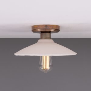 White Pyrus Ceramic Dish Ceiling Light Bedroom Ceiling Lights Great Lighting UK Ltd