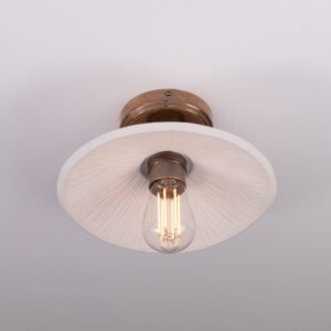 White Pyrus Ceramic Dish Ceiling Light Bedroom Ceiling Lights Great Lighting UK Ltd