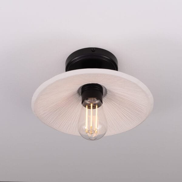 White Pyrus Ceramic Dish Ceiling Light Ceramic Ceiling Lights Great Lighting UK Ltd