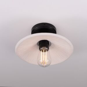 White Pyrus Ceramic Dish Ceiling Light Bedroom Ceiling Lights Great Lighting UK Ltd
