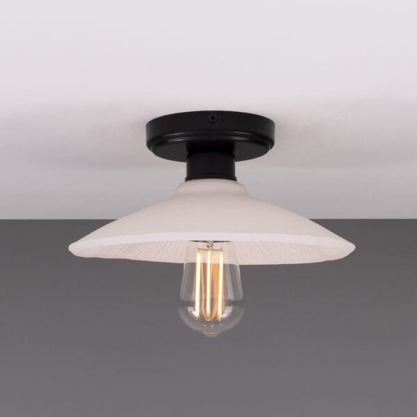 White Pyrus Ceramic Dish Ceiling Light Ceramic Ceiling Lights Great Lighting UK Ltd