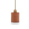 Rhus Terracotta Pendant with Glazed Rim Coloured Light Fixtures Great Lighting UK Ltd