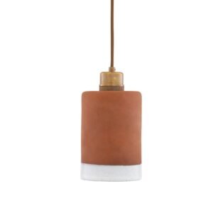 Rhus Terracotta Pendant with Glazed Rim Ceramic Pendant Lighting Great Lighting UK Ltd