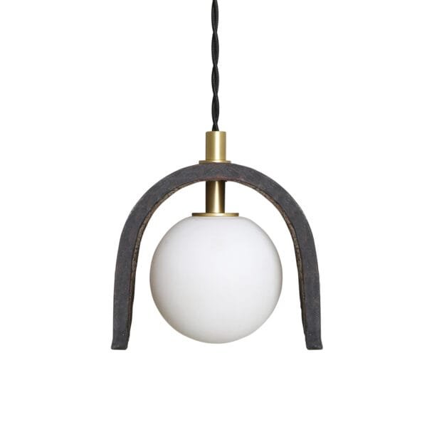 Black Clay Organic Ceramic Pendant | The Tansy Ceramic Pendant Lighting Great Lighting UK Ltd