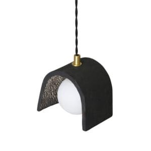 Black Clay Organic Ceramic Pendant | The Tansy Ceramic Pendant Lighting Great Lighting UK Ltd