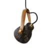 Black Pera Ceramic Pendant with Rescued Fire-Hose Strap New Arrivals Great Lighting UK Ltd