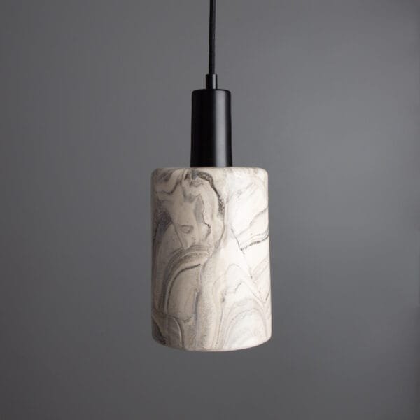 Senna 12cm Marbled Pendant Ceramic Pendant Lighting Great Lighting UK Ltd