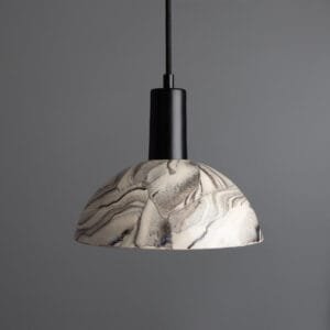 Kauri Marbled 20cm Domed Pendant Light Ceramic Pendant Lighting Great Lighting UK Ltd