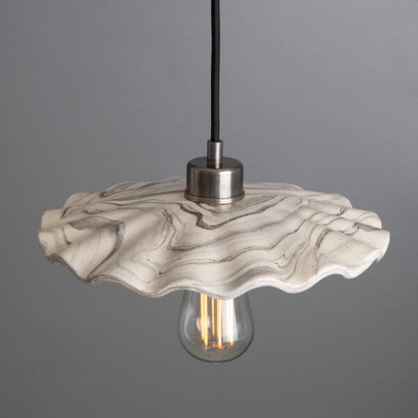 Kapok Rippled Marbled Ceramic Pendant Light Kitchen Ceilings Lights Great Lighting UK Ltd