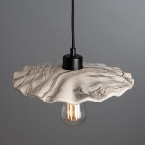 Kapok Rippled Marbled Ceramic Pendant Light Bedroom Pendant Lights Great Lighting UK Ltd
