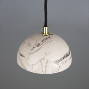 Small Domed Ceramic Light | Marbled Ferox Pendant Ceramic Pendant Lighting Great Lighting UK Ltd