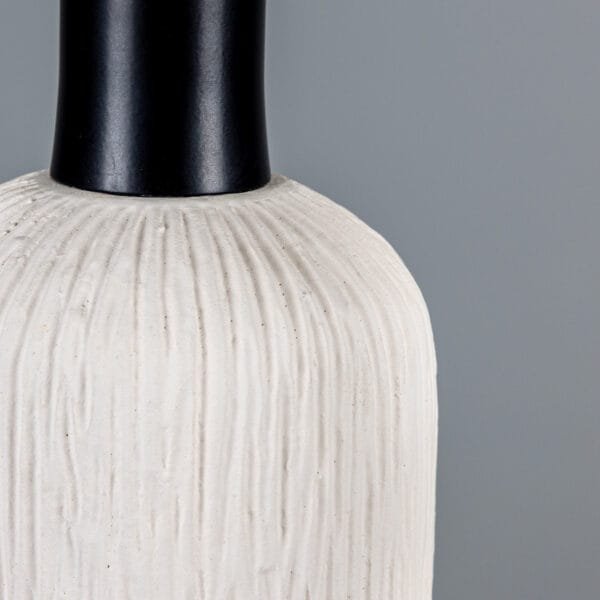 Osier 11.5cm White Stripped Ceramic Pendant Ceramic Pendant Lighting Great Lighting UK Ltd