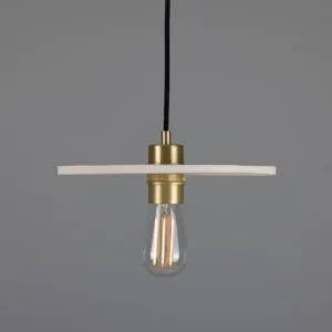 Ceramic 28cm Disc Pendant in Matt White Ceramic Pendant Lighting Great Lighting UK Ltd