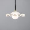 Wavy Ceramic Rivale Pendant Light in Matt White Ceramic Pendant Lighting Great Lighting UK Ltd
