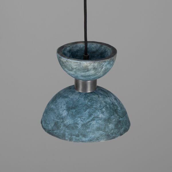 Nakaii Double Cone Blue Earth Ceramic Pendant Light Ceramic Pendant Lighting Great Lighting UK Ltd