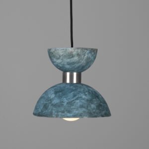 Nakaii Double Cone Blue Earth Ceramic Pendant Light Ceramic Pendant Lighting Great Lighting UK Ltd
