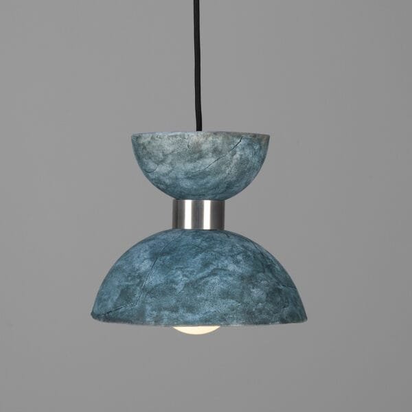 Nakaii Double Cone Blue Earth Ceramic Pendant Light Ceramic Pendant Lighting Great Lighting UK Ltd