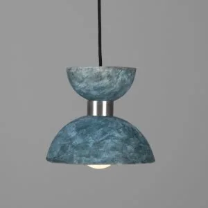 Nakaii Double Cone Blue Earth Ceramic Pendant Light Ceramic Pendant Lighting Great Lighting UK Ltd