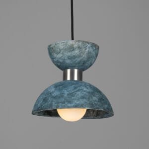 Nakaii Double Cone Blue Earth Ceramic Pendant Light Ceramic Pendant Lighting Great Lighting UK Ltd