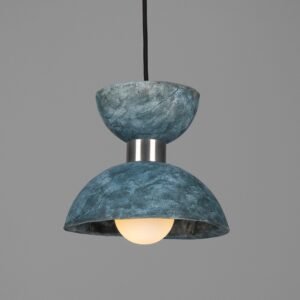 Nakaii Double Cone Blue Earth Ceramic Pendant Light Ceramic Pendant Lighting Great Lighting UK Ltd