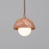 RED Iron Ceramic Ferox Small Dome Pendant Ceramic Pendant Lighting Great Lighting UK Ltd