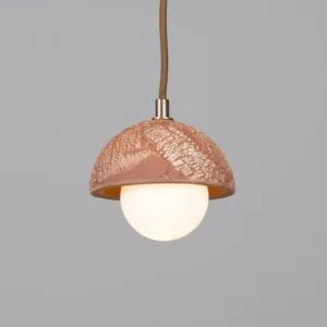 RED Iron Ceramic Ferox Small Dome Pendant Bedroom Pendant Lights Great Lighting UK Ltd