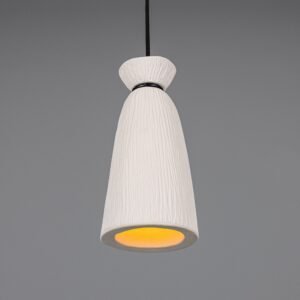 Pando Matt White Ceramic Pendant Light Ceramic Pendant Lighting Great Lighting UK Ltd