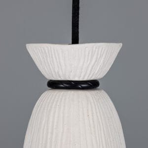 Pando Matt White Ceramic Pendant Light Ceramic Pendant Lighting Great Lighting UK Ltd