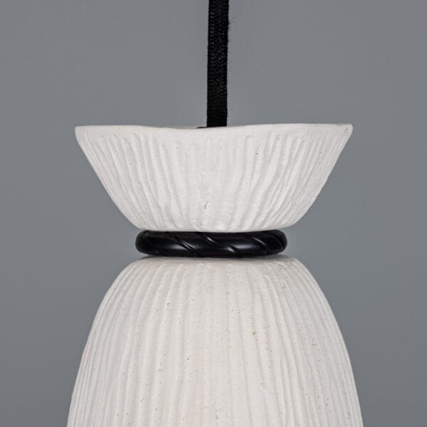 Pando Matt White Ceramic Pendant Light Ceramic Pendant Lighting Great Lighting UK Ltd