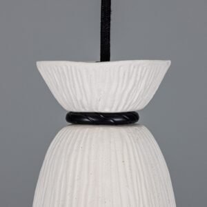 Pando Matt White Ceramic Pendant Light Ceramic Pendant Lighting Great Lighting UK Ltd