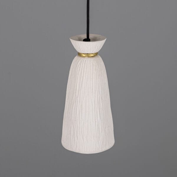 Pando Matt White Ceramic Pendant Light Ceramic Pendant Lighting Great Lighting UK Ltd