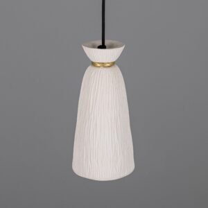 Pando Matt White Ceramic Pendant Light Ceramic Pendant Lighting Great Lighting UK Ltd