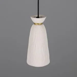 Pando Matt White Ceramic Pendant Light Ceramic Pendant Lighting Great Lighting UK Ltd