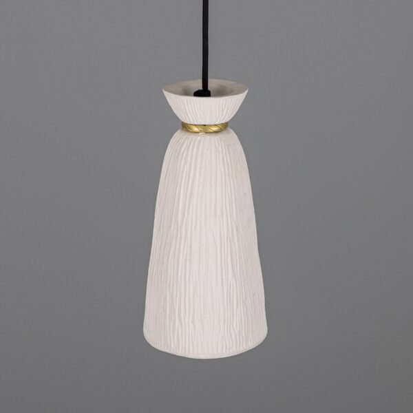 Pando Matt White Ceramic Pendant Light Ceramic Pendant Lighting Great Lighting UK Ltd