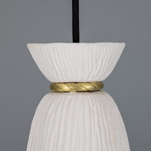 Pando Matt White Ceramic Pendant Light Ceramic Pendant Lighting Great Lighting UK Ltd