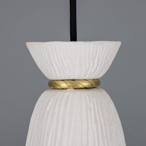 Pando Matt White Ceramic Pendant Light Ceramic Pendant Lighting Great Lighting UK Ltd