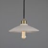 Pyrus Matt White Ceramic Striped Pendant Light Bedroom Pendant Lights Great Lighting UK Ltd