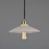 Pyrus Matt White Ceramic Striped Pendant Light Bedroom Pendant Lights Great Lighting UK Ltd