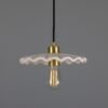 Kapok Pendant in Matt White Stripe Ceramic Ceramic Pendant Lighting Great Lighting UK Ltd